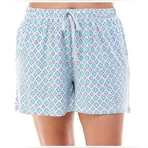 Croft & Barrow Gray Geometric Print Sleep Shorts, Size XXL, NWT